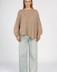 Asymmetric Cashmere Poncho