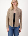 Classic COCO Jacket - White - Nuan Cashmere - classic - elegant - cashmere
