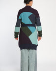 Patchwork Cashmere Coat