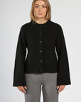 Peplum Cashmere Cardigan
