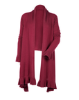 Ruffle Trim Cardiwrap - Nuan Cashmere - classic - elegant - cashmere