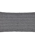 Cable Cashmere Lumbar Pillow