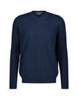 Ribbed Sleeved Cashmere V-Neck