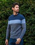 Tri-Colour Cable Sweater