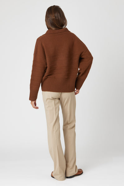 Collared Polo Sweater - Nuan Cashmere - classic - elegant - cashmere