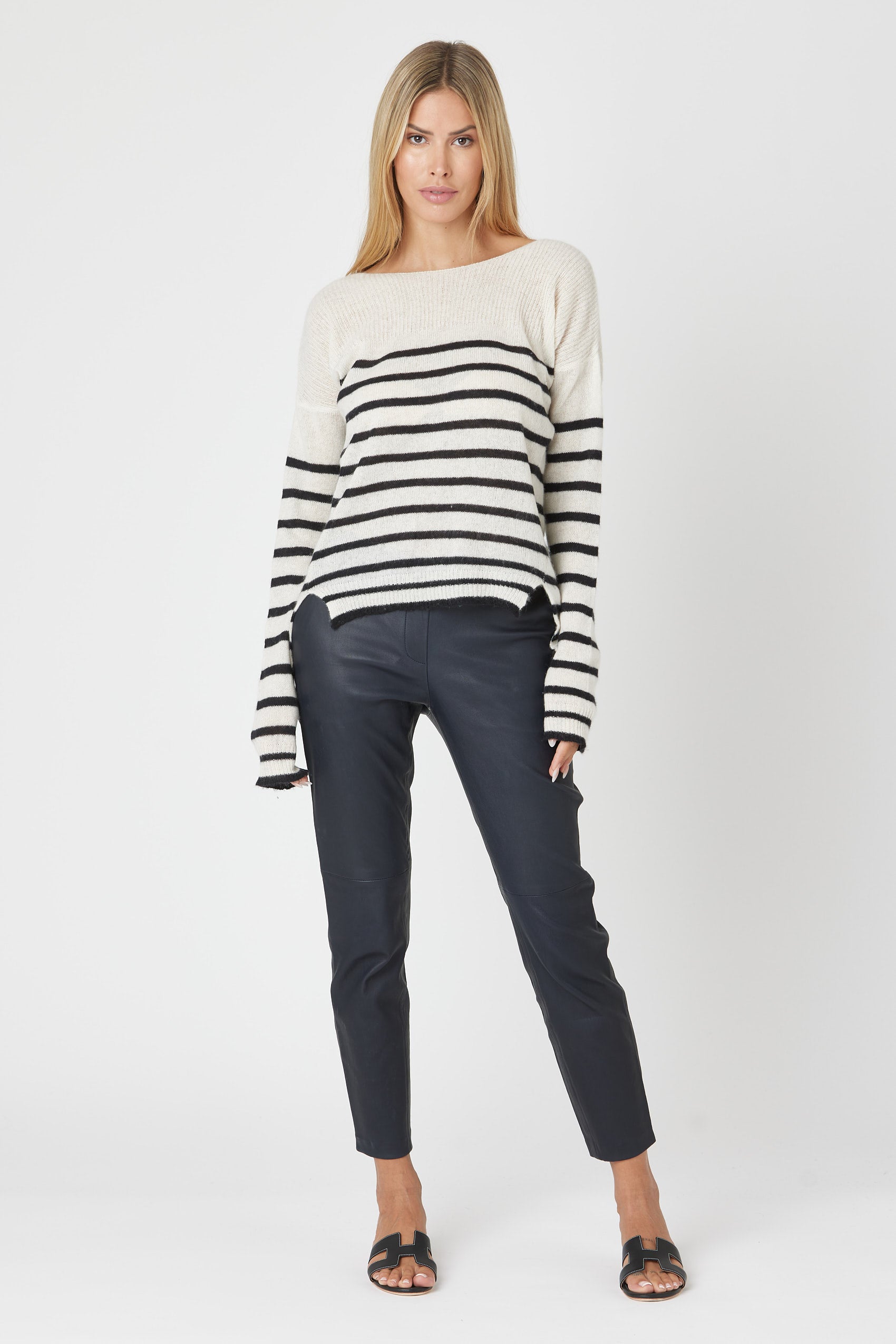 Striped All Seasons Sweater - Nuan Cashmere - classic - elegant - cashmere