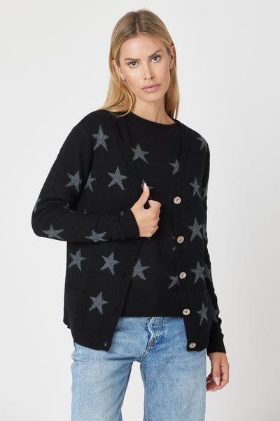 Relaxed Cashmere Star Cardigan - Nuan Cashmere - classic - elegant - cashmere