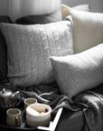 Large Cable Cushion - Nuan Cashmere - classic - elegant - cashmere