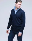 Half Zip Sweater - Nuan Cashmere - classic - elegant - cashmere