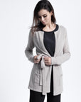 Belted Cardigan Jacket - Nuan Cashmere - classic - elegant - cashmere