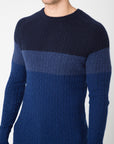 Tri-Colour Cable Sweater - Nuan Cashmere - classic - elegant - cashmere