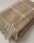 Jacquard Birdseye Check Throw - Nuan Cashmere - classic - elegant - cashmere