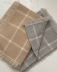 Jacquard Birdseye Check Throw - Nuan Cashmere - classic - elegant - cashmere