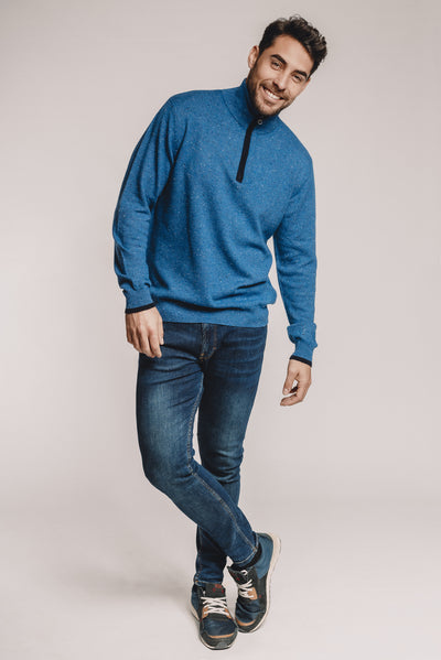 Half Zip Sweater - Nuan Cashmere - classic - elegant - cashmere