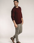 Waffle Henley - Nuan Cashmere - classic - elegant - cashmere