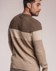 Tri-Colour Cable Sweater - Nuan Cashmere - classic - elegant - cashmere