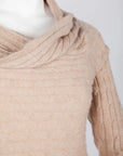 Handknit Cable Cardiwrap - Nuan Cashmere - classic - elegant - cashmere