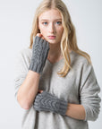 Cable knit wrist warmers - Nuan Cashmere - classic - elegant - cashmere