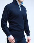 Half Zip Sweater - Nuan Cashmere - classic - elegant - cashmere