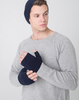 Ribbed knit wrist warmers - Nuan Cashmere - classic - elegant - cashmere