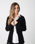 Fringed Honeycomb Jacket - Nuan Cashmere - classic - elegant - cashmere