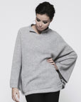 Collared Poncho - Nuan Cashmere - classic - elegant - cashmere