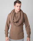 Ribbed Infinity Scarf - Nuan Cashmere - classic - elegant - cashmere