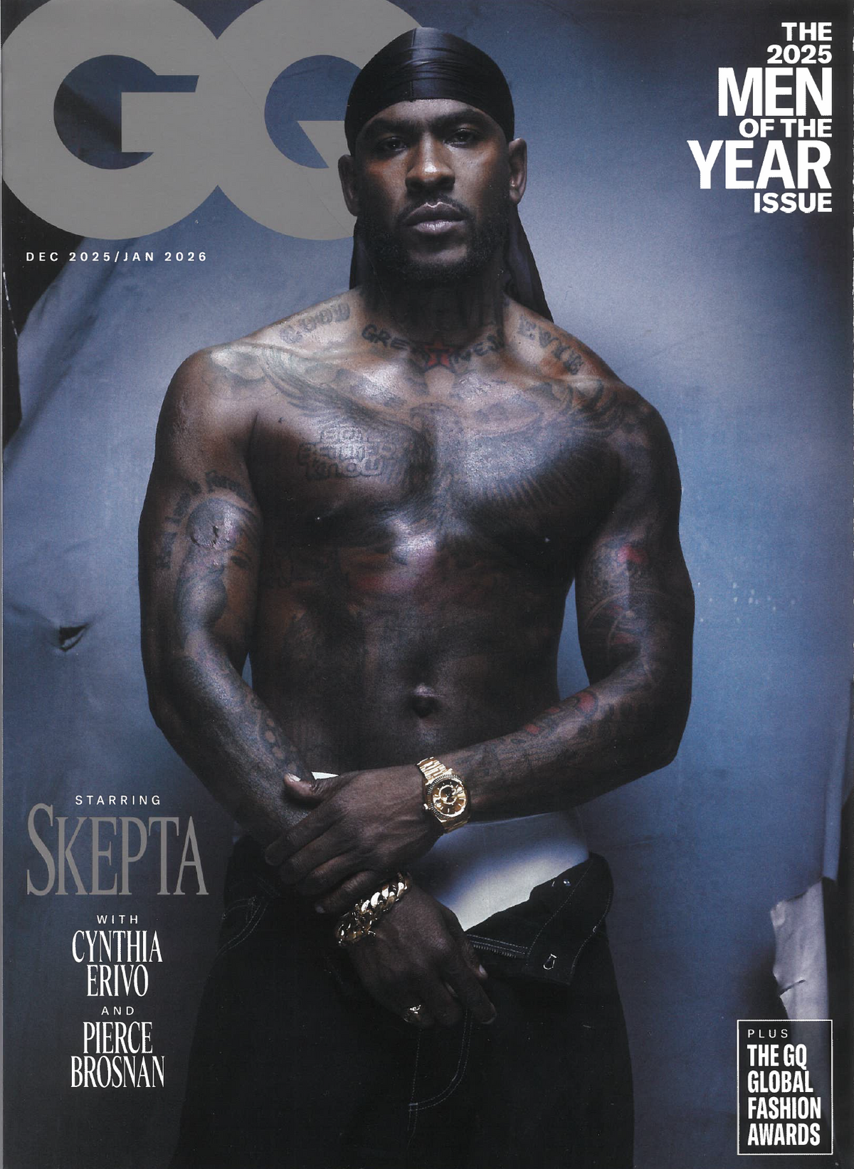 GQ December 2025 and January 2026 cover