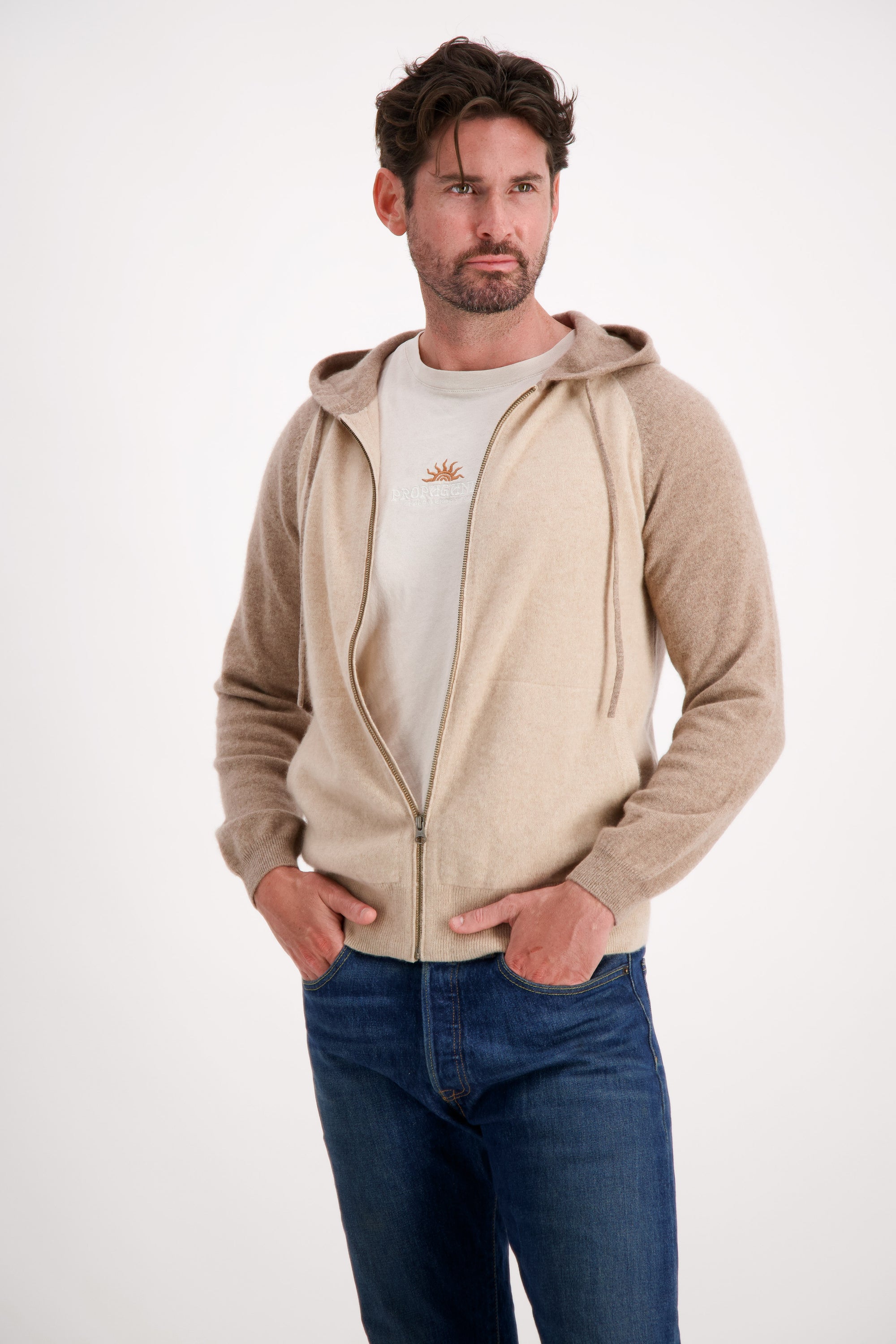 Baseball Cashmere Hoodie - Nuan Cashmere - classic - elegant - cashmere