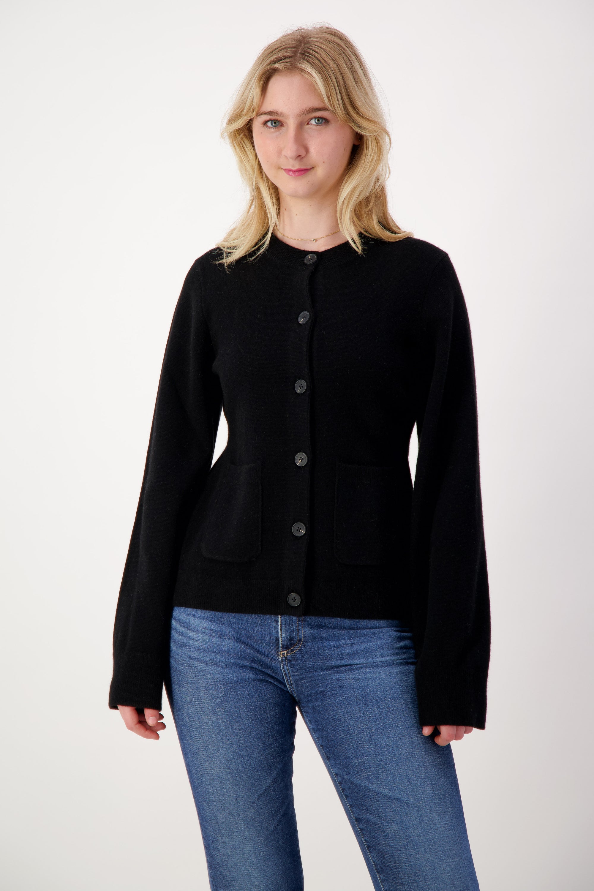 Peplum Cashmere Cardigan - Nuan Cashmere - classic - elegant - cashmere