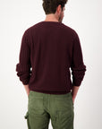 Ribbed Sleeved Cashmere V-Neck