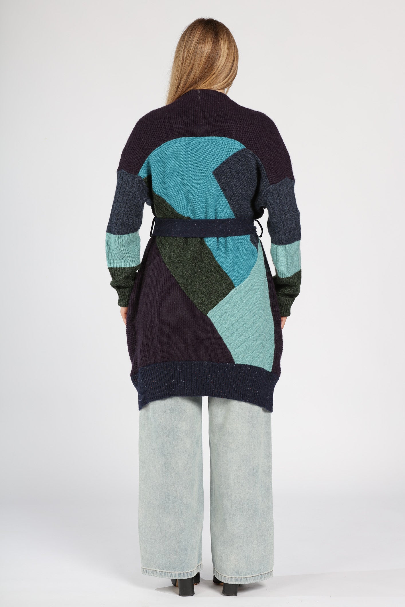 Patchwork Cashmere Coat