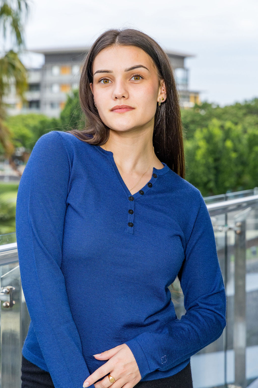 Baby Cashmere Henley - Nuan Cashmere - classic - elegant - cashmere