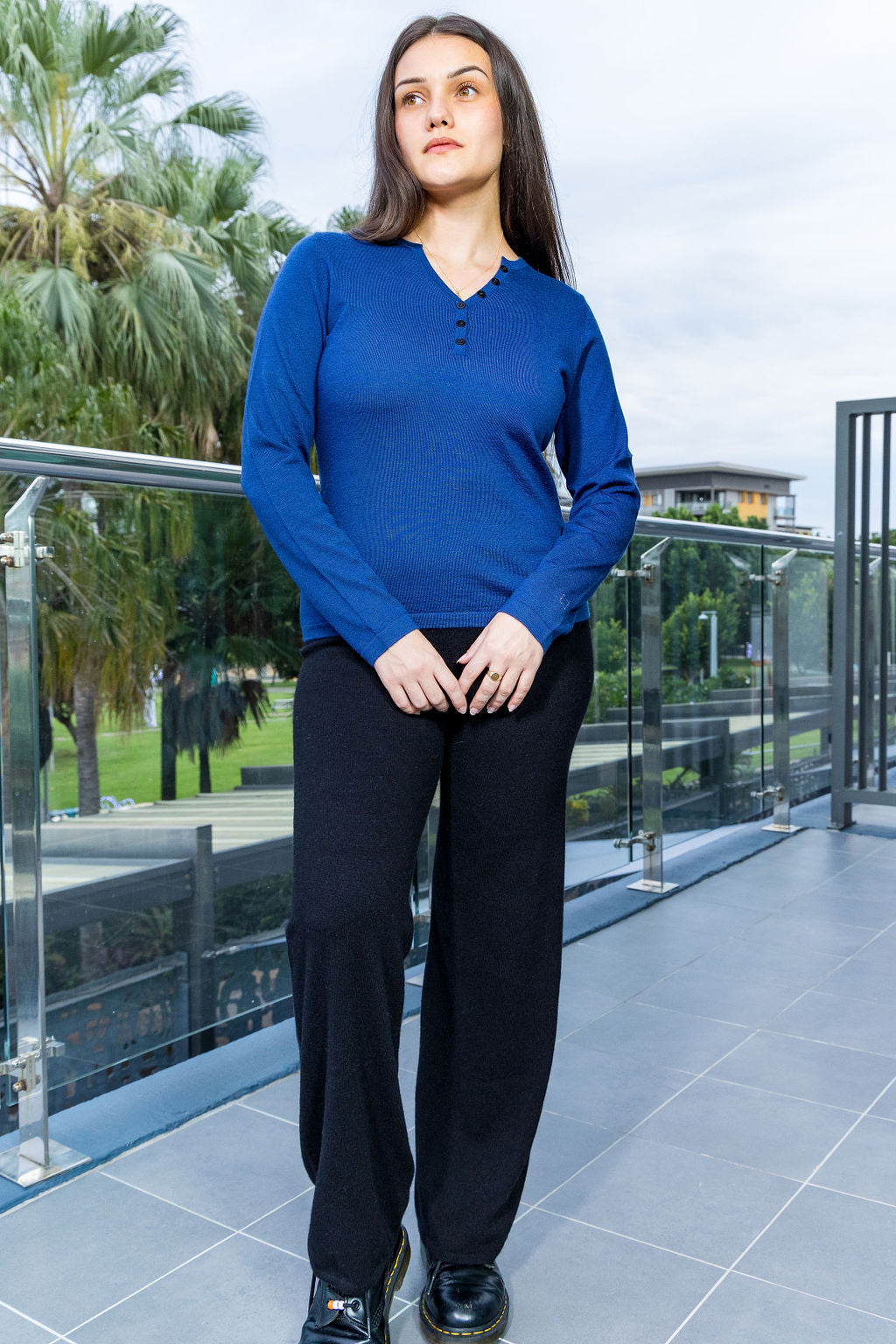 Baby Cashmere Henley - Nuan Cashmere - classic - elegant - cashmere