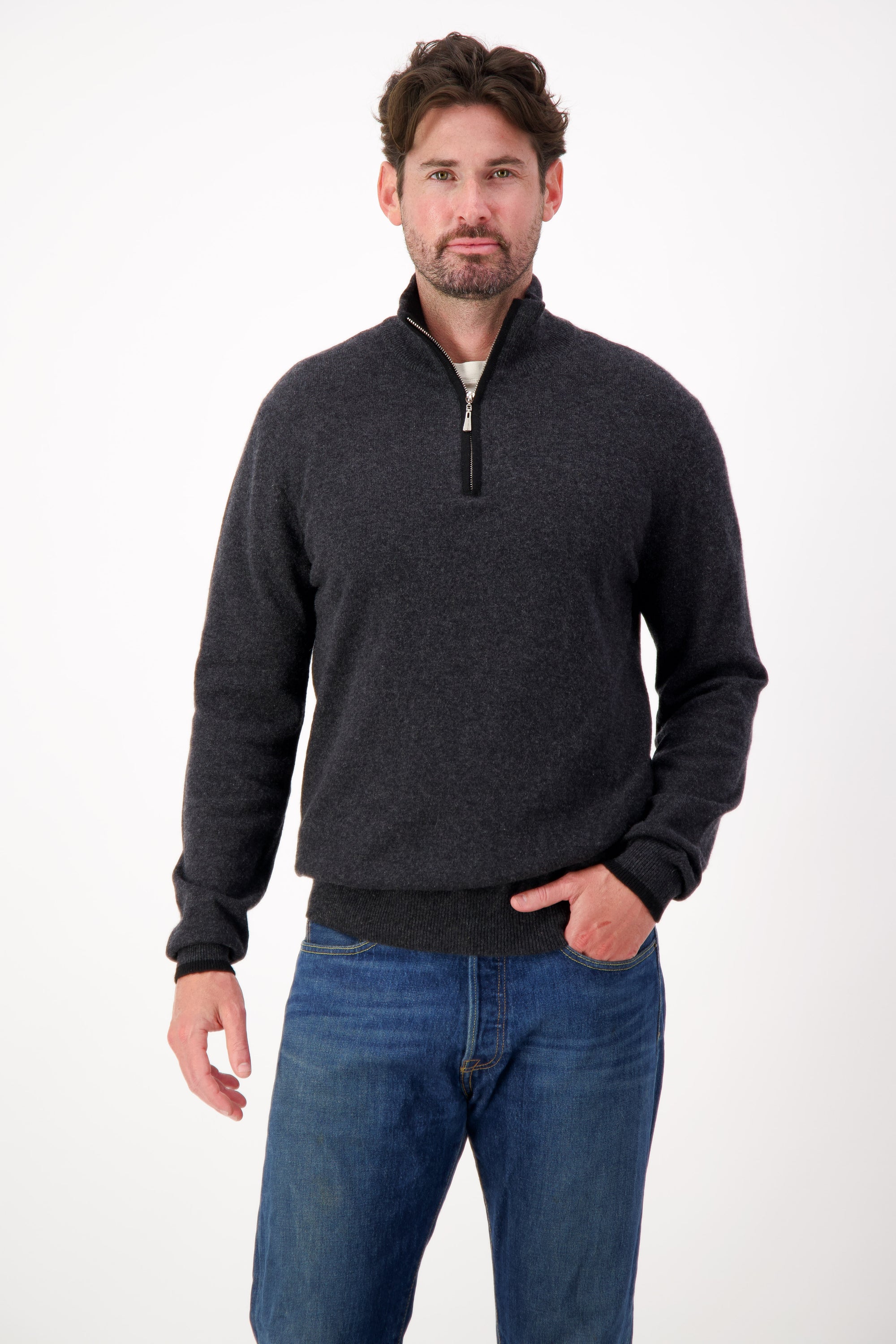 Half Zip Sweater - Nuan Cashmere - classic - elegant - cashmere