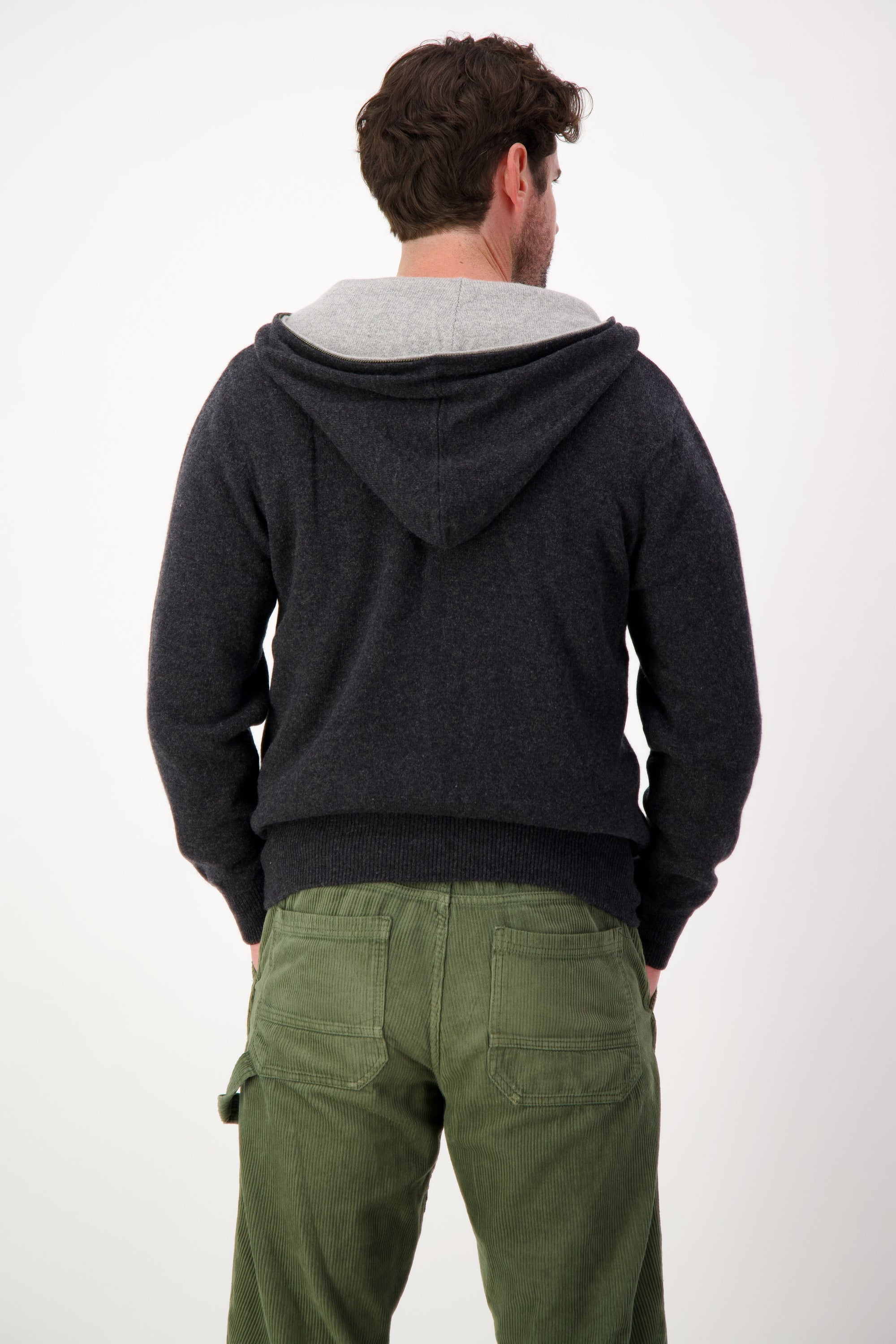 Double Layered Reversible Cashmere Hoodie - Nuan Cashmere - classic - elegant - cashmere
