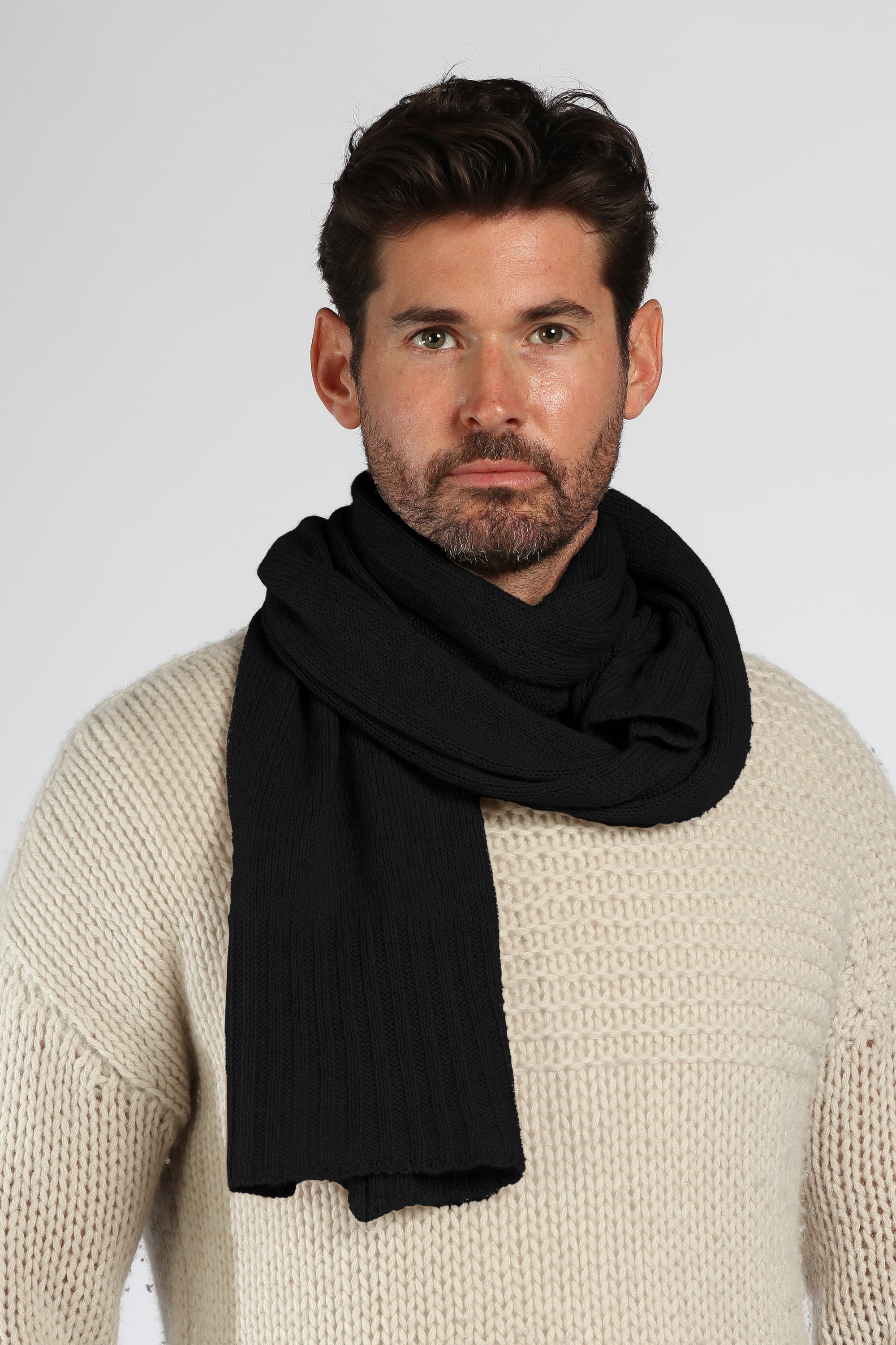 Ribbed Cashmere Scarf