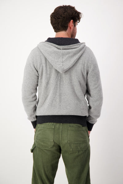 Double Layered Reversible Cashmere Hoodie