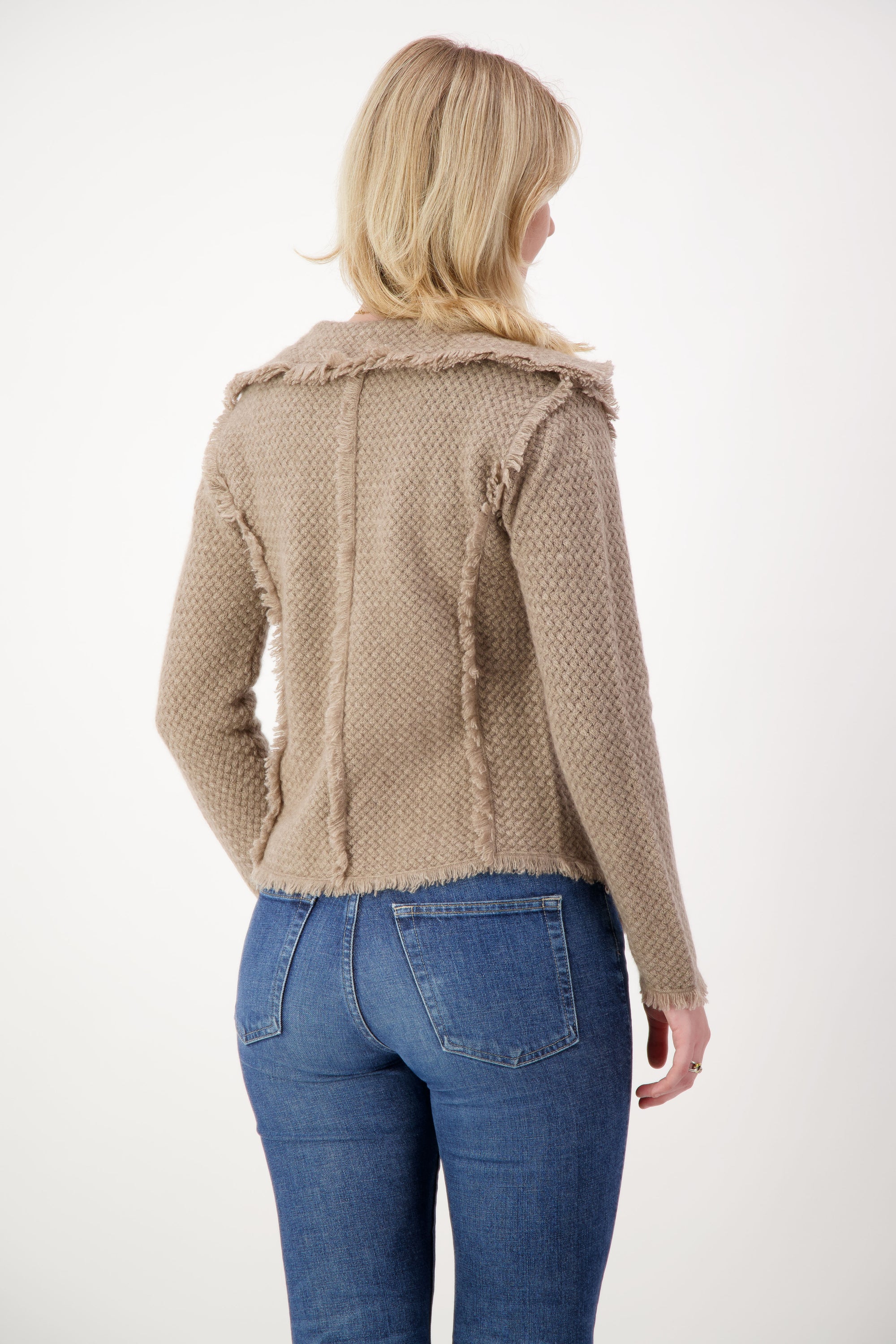 Classic COCO Jacket - White - Nuan Cashmere - classic - elegant - cashmere