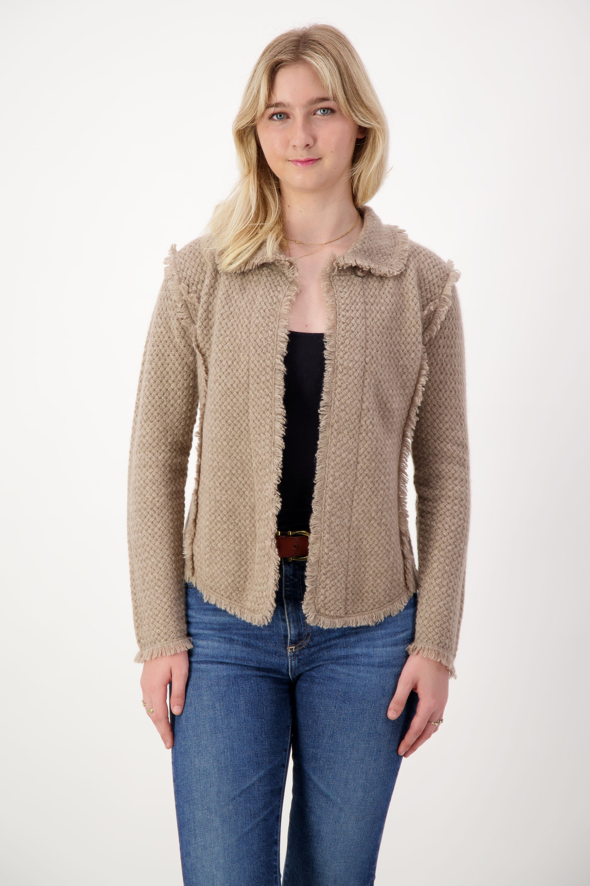 Classic COCO Jacket - White - Nuan Cashmere - classic - elegant - cashmere