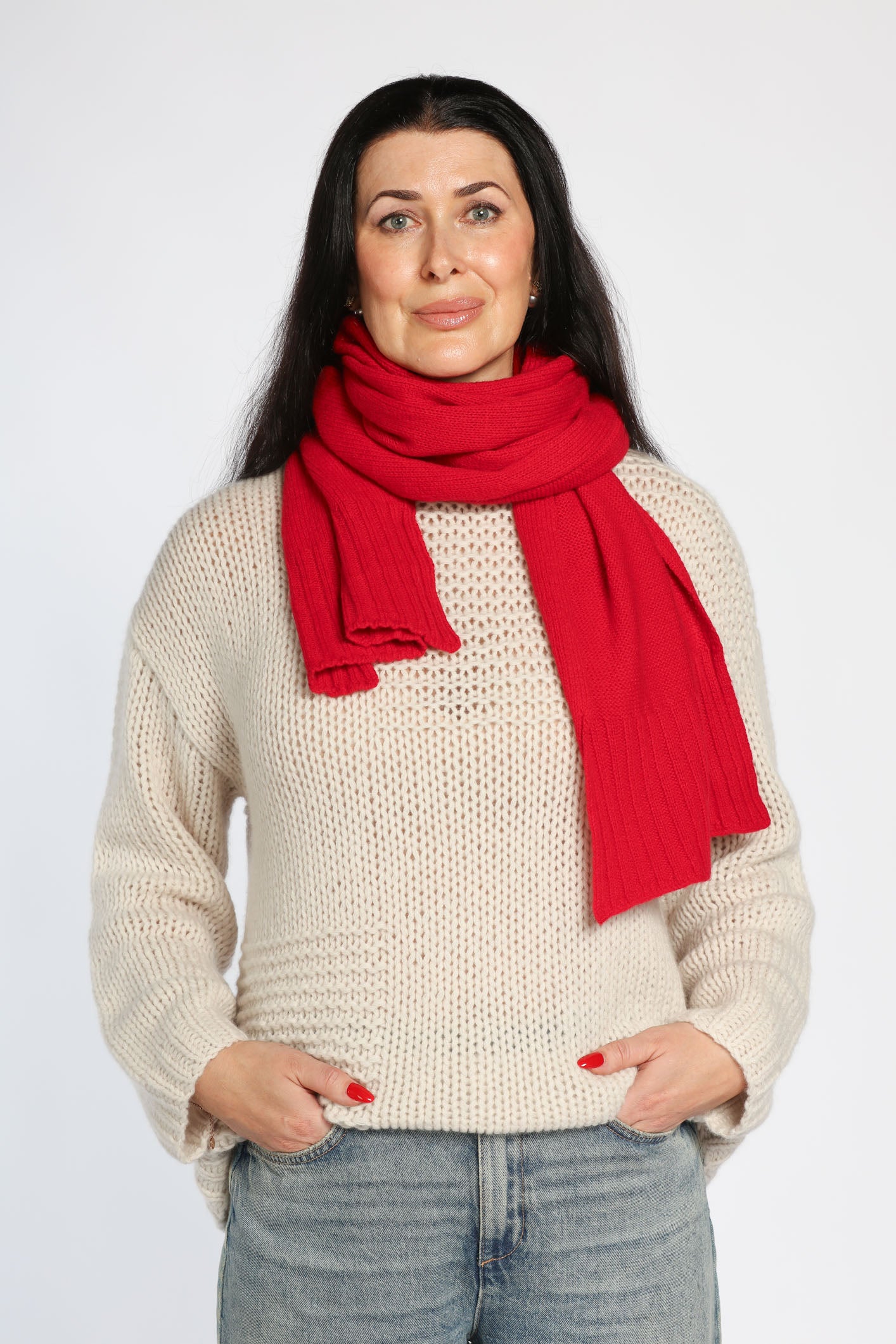 Ribbed Cashmere Scarf