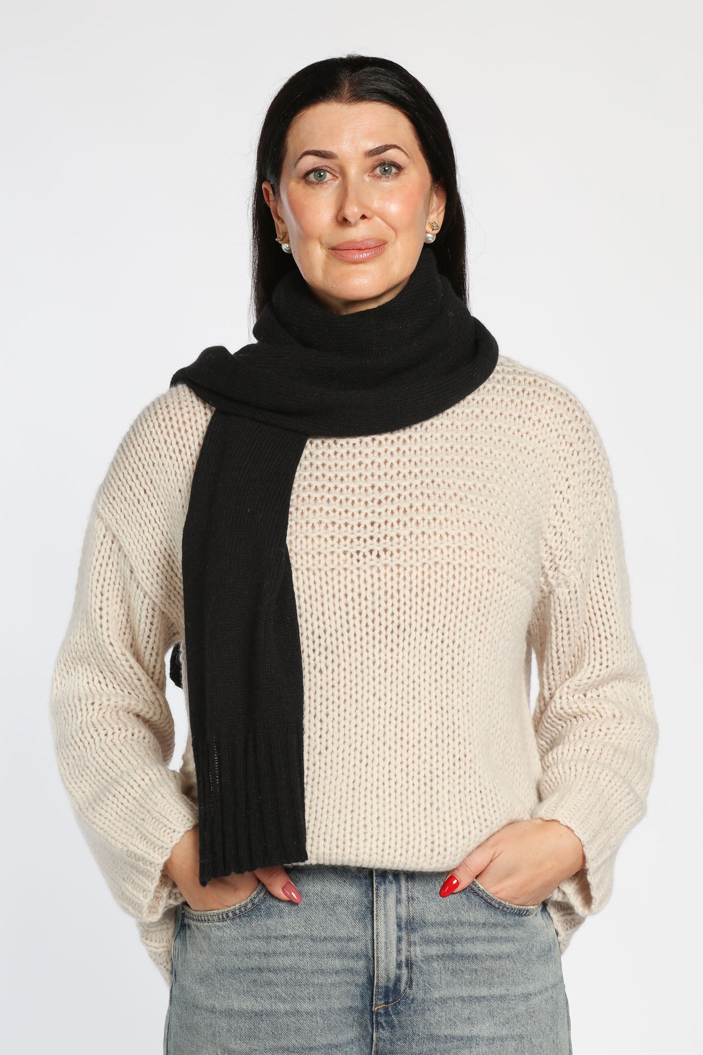 Ribbed Cashmere Scarf