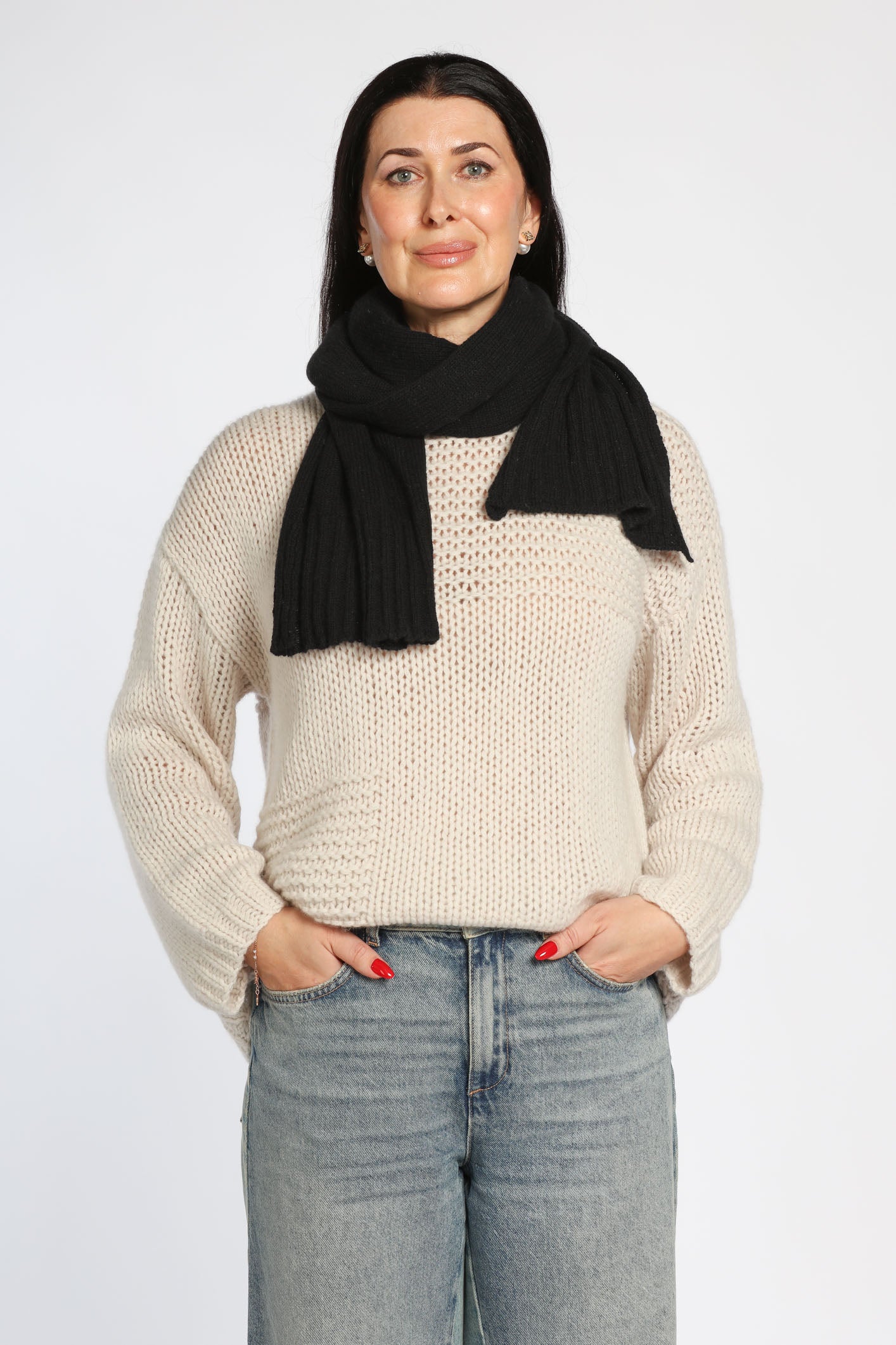 Ribbed Cashmere Scarf