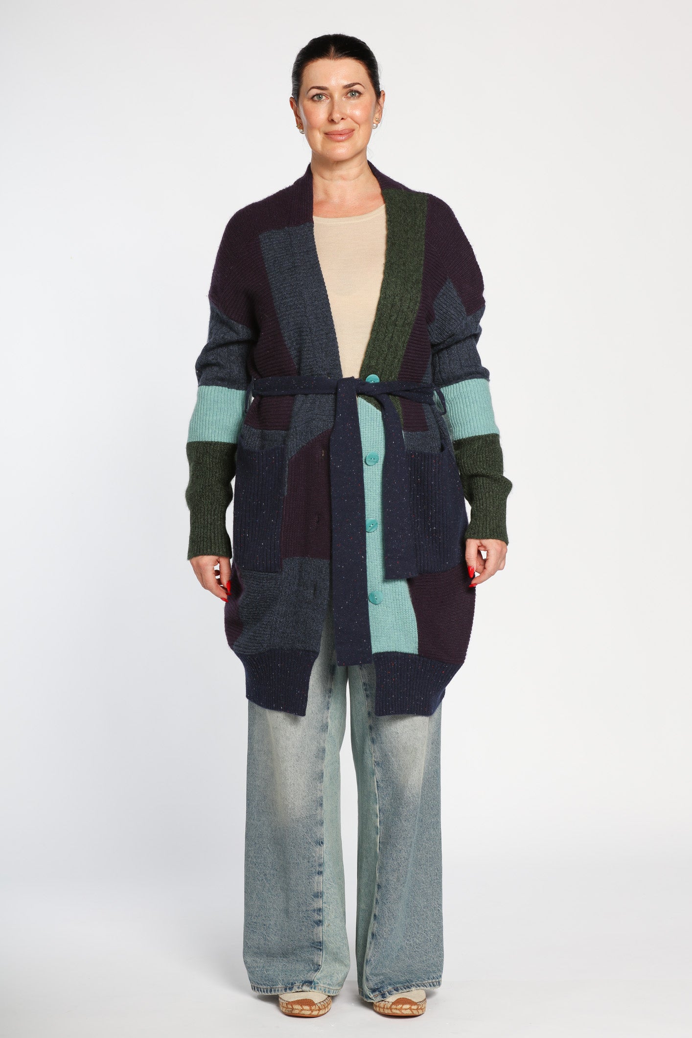 Patchwork Cashmere Coat