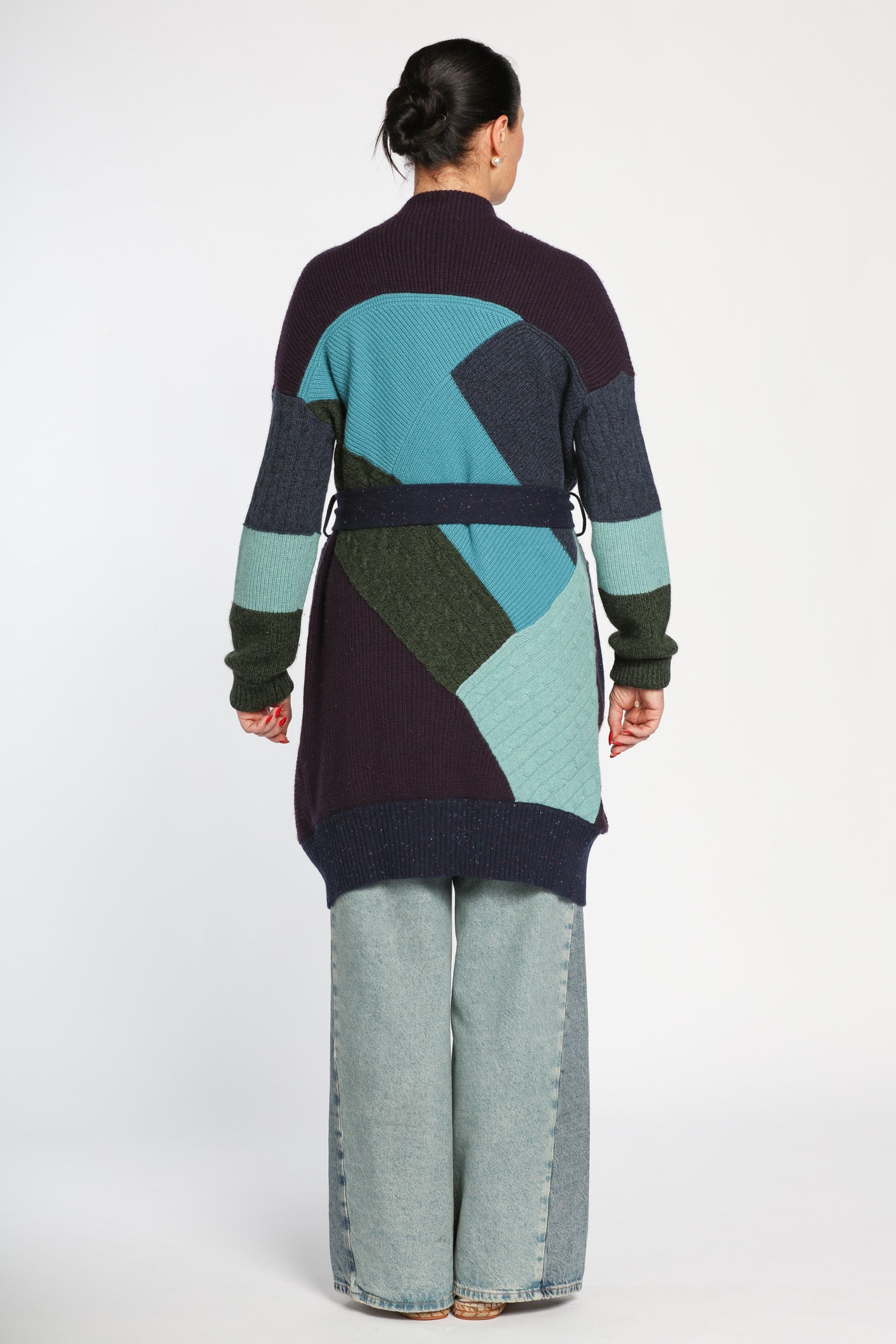 Patchwork Cashmere Coat