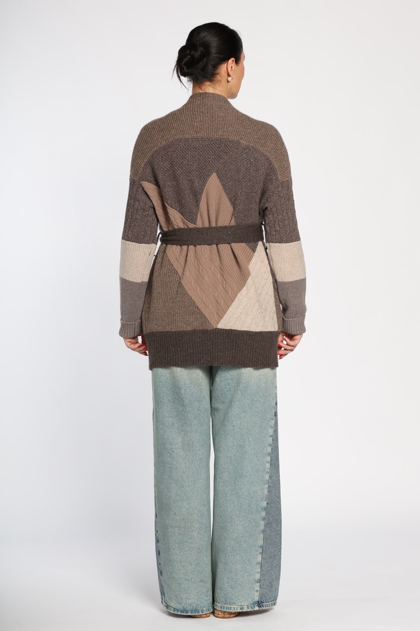 Patchwork Cashmere Coat