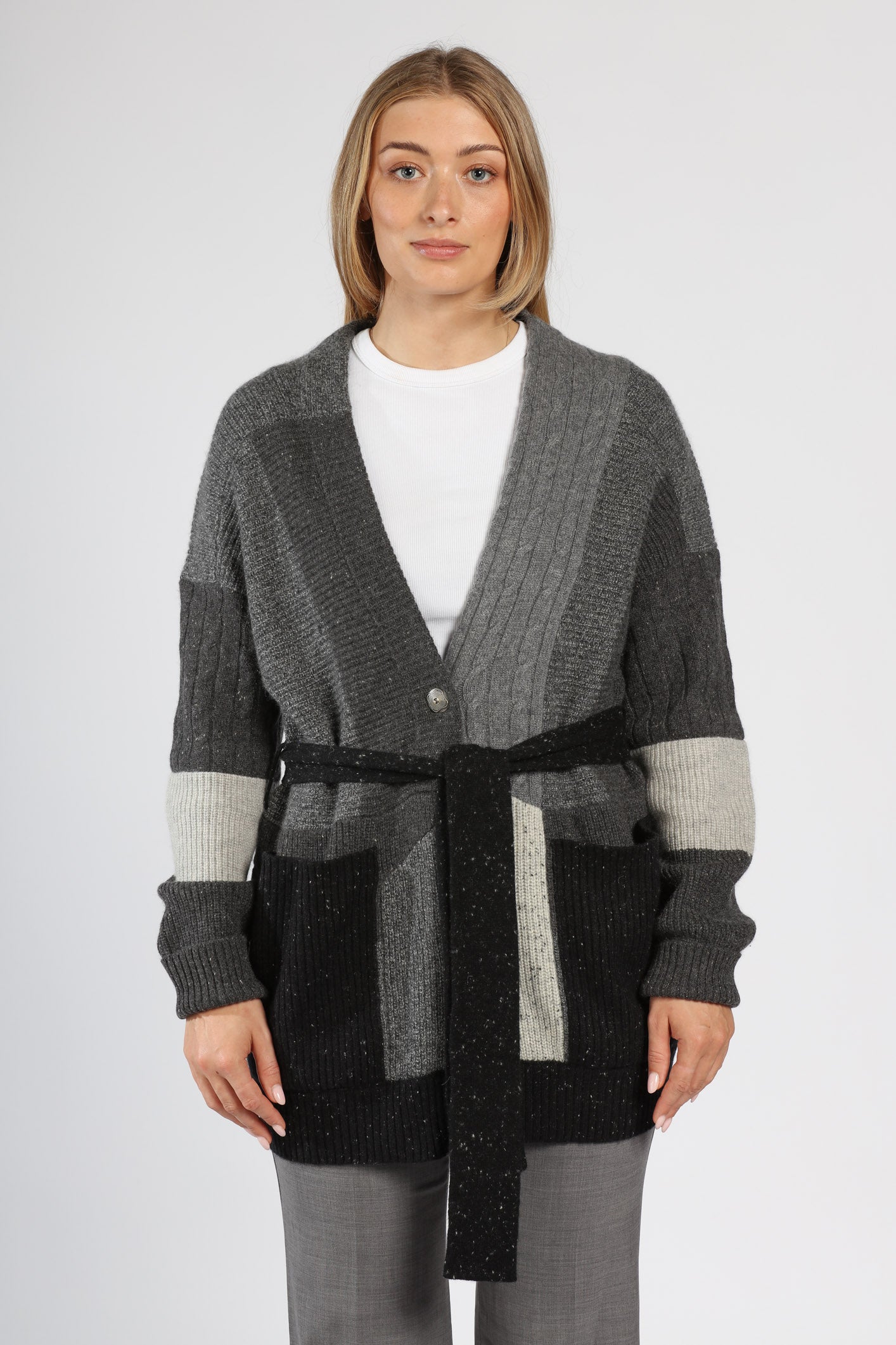 Patchwork Cashmere Coat
