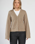 Peplum V-Neck Cardigan