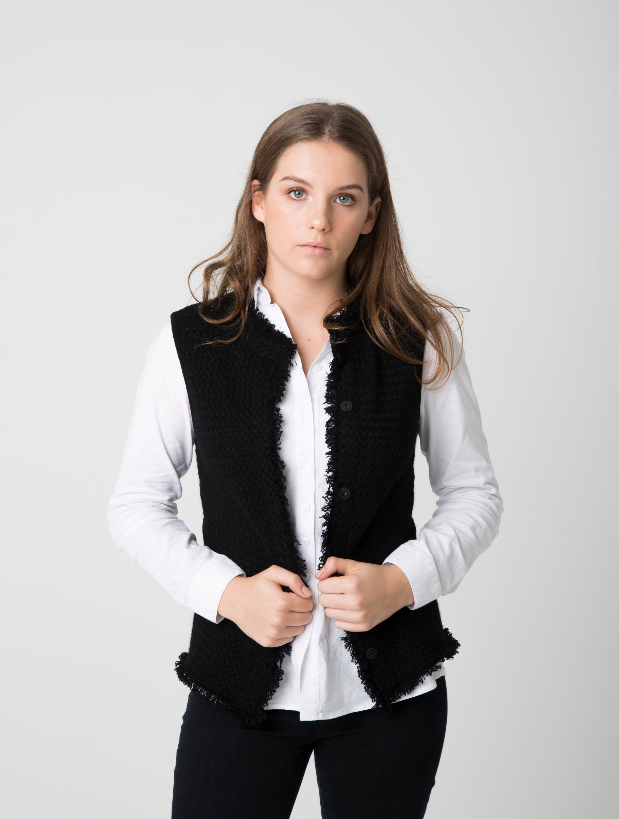 Coco Mandarin Vest - Nuan Cashmere - classic - elegant - cashmere