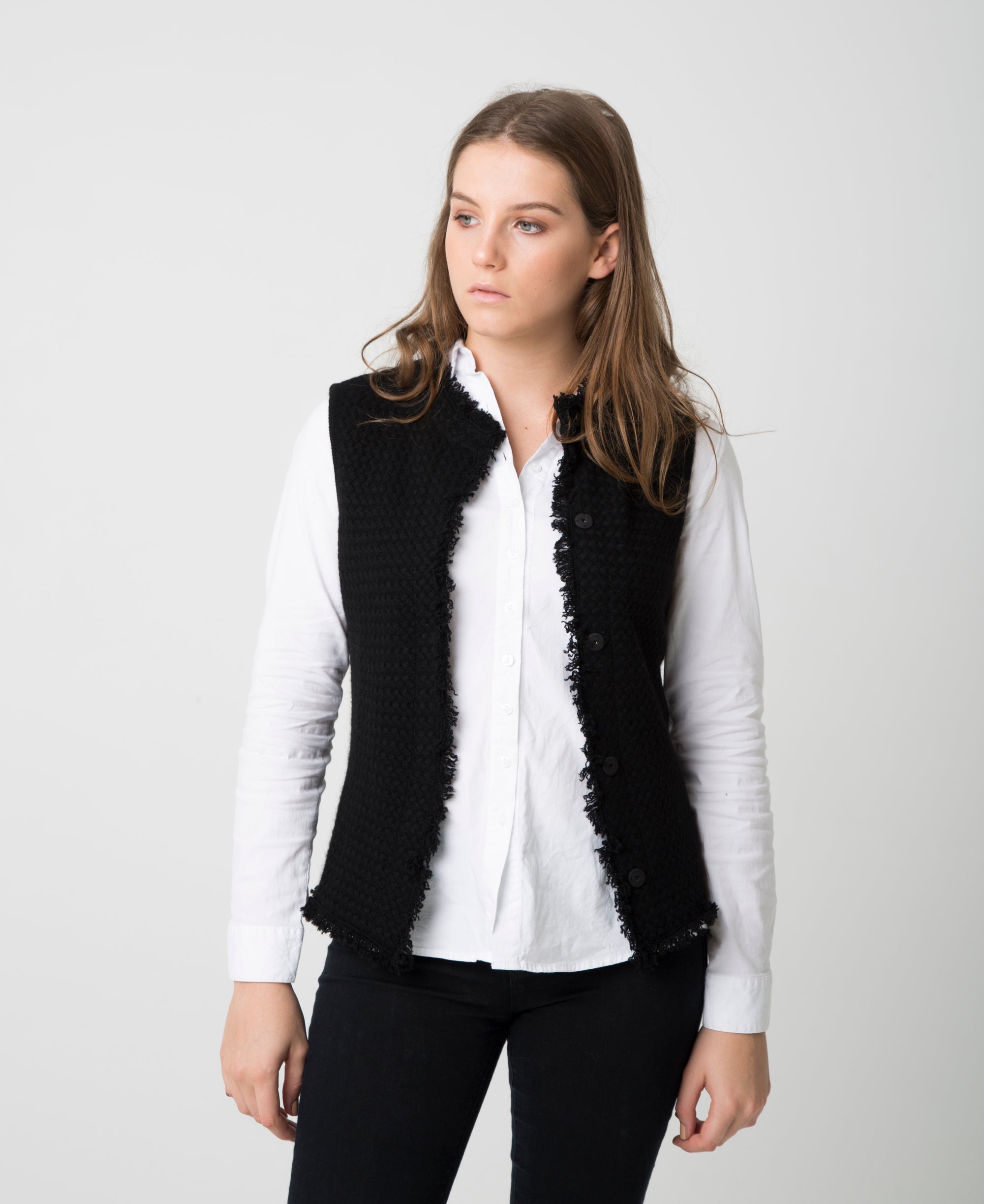 Coco Mandarin Vest - Nuan Cashmere - classic - elegant - cashmere